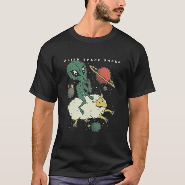 Camiseta ovelhas do espaço alienígena (Frente)