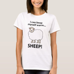Camiseta Ovelhas Eu Posso Manter-me Aquecido Ovelhas
