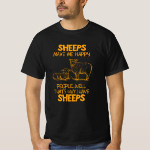 Camiseta Ovelhas Me Fazem Pessoas Felizes Bem Presentes Faz