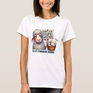 Camiseta Ovelhas não fazem perguntas estúpidas