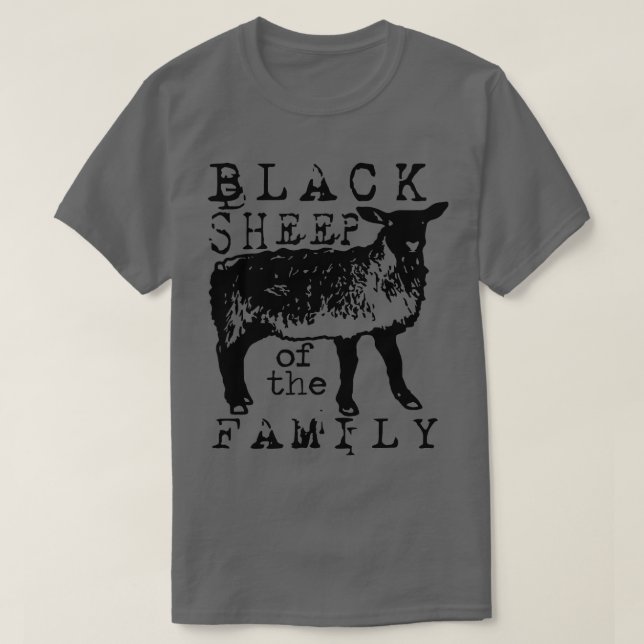 Camiseta Ovelhas Negras, Orgulhosas, Desviadas, Da Família (Frente do Design)
