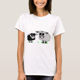 Camiseta Ovelhas negras pequenas bonitos e carneiros de
