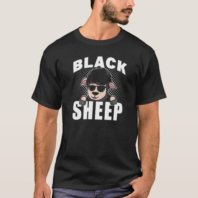 Camiseta Ovelhas Negras Sarcásticas Dizem Humor Escuro (Frente)