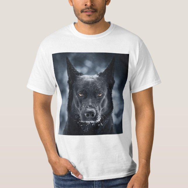 Camiseta Ovelheiro Alemão Preto (Frente)