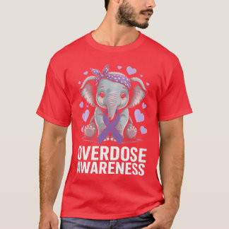 Camiseta Overdose Awareness Cute Elephant Long Sleeve