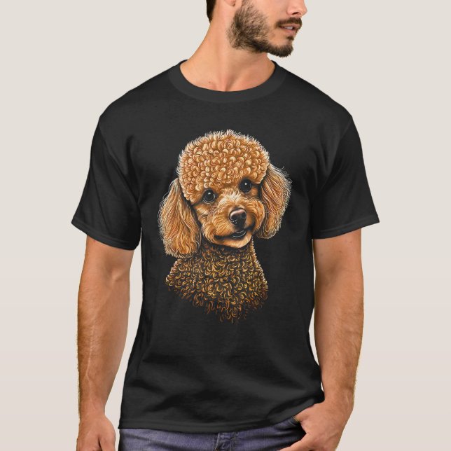 Camiseta Overflowing Cuteness  Irresistible Toy Poodle Artw (Frente)