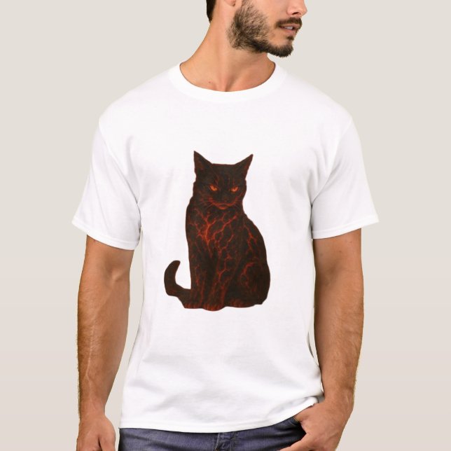 Camiseta Oversized Lava cat (Frente)