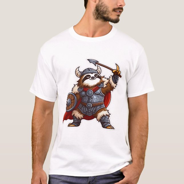 Camiseta Oversized viking sloth (Frente)