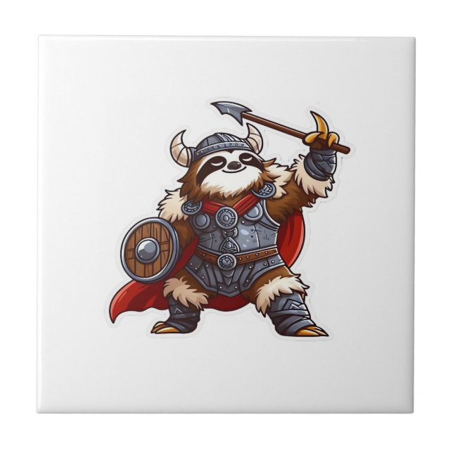 Camiseta Oversized viking sloth (Frente)
