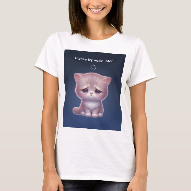 Camiseta Overthinking Cat T-Shirt – Introvert Mood (Frente)