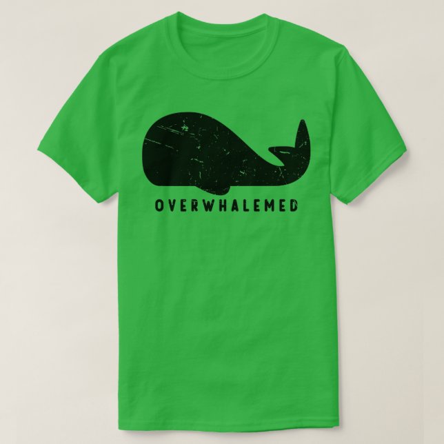 Camiseta Overwhalemed Whale Lover (Frente do Design)