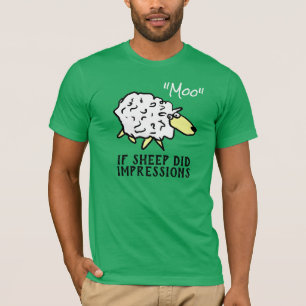 Camiseta Ovinos Fazendo Impressão de Vaca
