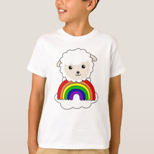 Camiseta Ovinos Íris Doentes Coloridos Carneiro Doce