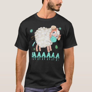 Camiseta Ovinos Ou Ovinos Que Vestem Máscaras Anti-Vacinas