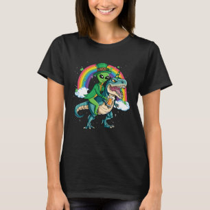 Camiseta OVNI Alienígena Cerveja Dino Rex Horn Rainbow