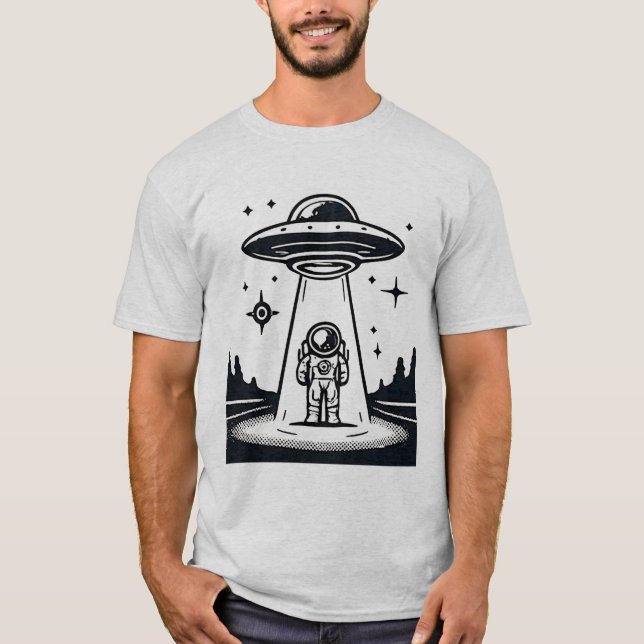 Camiseta OVNI Astronauta - Encontro Alien (Frente)