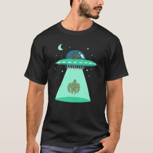 Camiseta OVNI Bigfoot Dogecoin Alienígena Abdução Funny Dog
