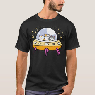 Camiseta OVNI Cat para o Cat Lover Boy