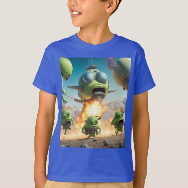 Camiseta OVNI de Alienígena de exploração (Frente)