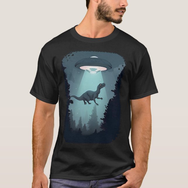 Camiseta OVNI do Dinossauro do Espaço (Frente)