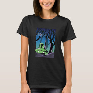 Camiseta OVNI (Espachante engraçado) na Terra, rapto de ali