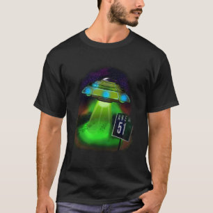 Camiseta OVNI Espaçonave Extraterrestre Verde Alienigena Fo