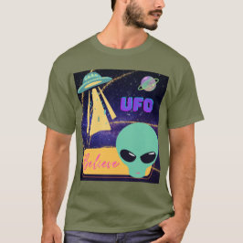Camiseta ovni, extraterrestre acreditar