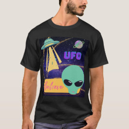 Camiseta ovni, extraterrestre acreditar