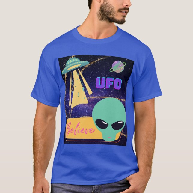 Camiseta ovni, extraterrestre acreditar (Frente)