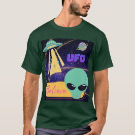 Camiseta ovni, extraterrestre acreditar