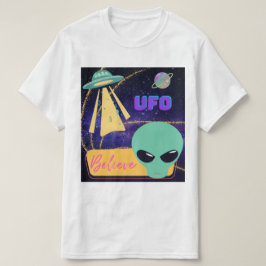 Camiseta ovni, extraterrestre acreditar