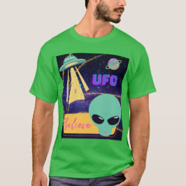Camiseta ovni, extraterrestre acreditar