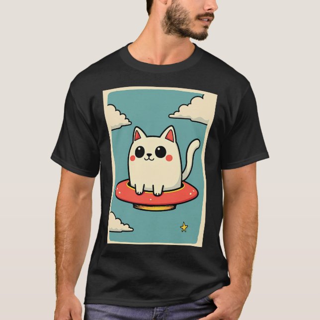 Camiseta OVNI Gato (Frente)