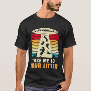 Camiseta OVNI Gato Abdução Alienígena Eu Quero Acreditar OV