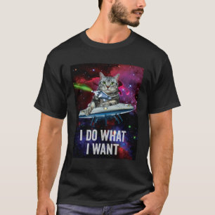 Camiseta OVNI Gato Espacial Alien