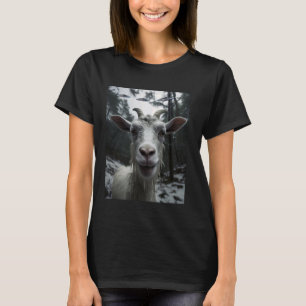 Camiseta OVNI Goat Alienígena Selfie - Ideia Divertida