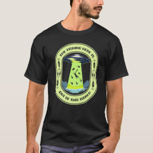 Camiseta OVNI Pescador Alien Pescaria De Robalo