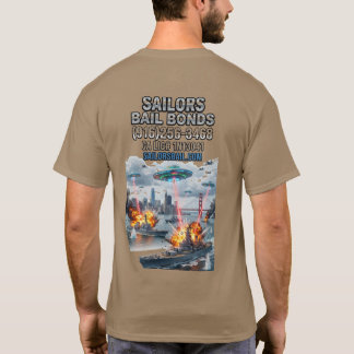 Camiseta Óvnis atacam a Marinha dos EUA na Baía de São Fran