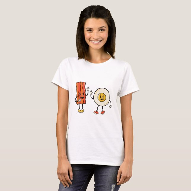 Camiseta Ovo De Cuta E Bacon (Frente Completa)