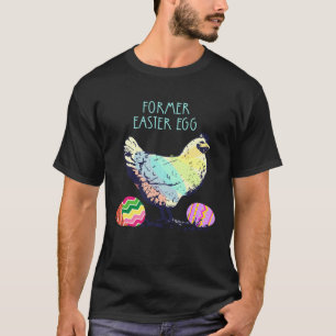 Camiseta Ovo de Páscoa Antigo Galinha Colorida Arco-íris En