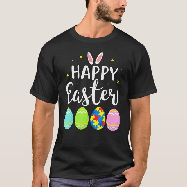 Camiseta ovo de Páscoa autismo (Frente)
