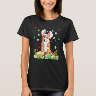 Camiseta Ovo de Páscoa Corgi Cachorro Domingo de Páscoa