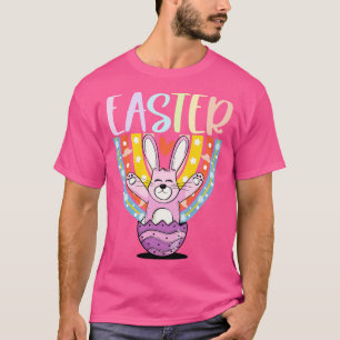 Camiseta Ovo de Páscoa cotovelo com coelho