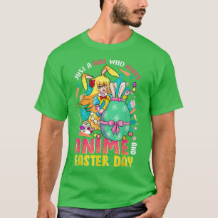 Camiseta Ovo de Páscoa de Animes para Meninas Adolescentes