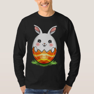 Camiseta Ovo de Páscoa de Coelho Pintado na Páscoa