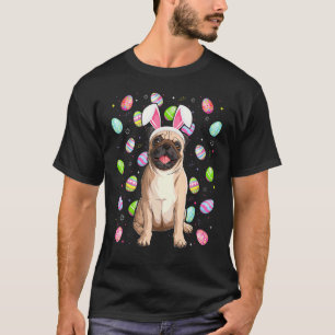 Camiseta Ovo de Páscoa do Cão Pug Domingo de Páscoa Engra