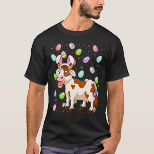 Camiseta Ovo de Páscoa do Coelho Vaca Domingo de Páscoa d