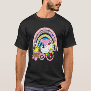 Camiseta Ovo de Páscoa do Gnome Carregando Frango Coelho de