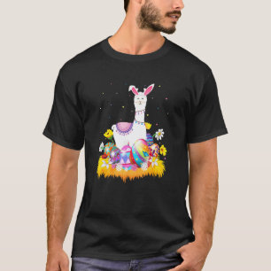 Camiseta Ovo de Páscoa Engraçado Lhama Fofo Domingo de Pásc