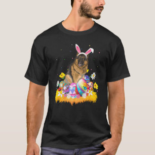 Camiseta Ovo de Páscoa engraçado Pastor Alemão Domingo de P